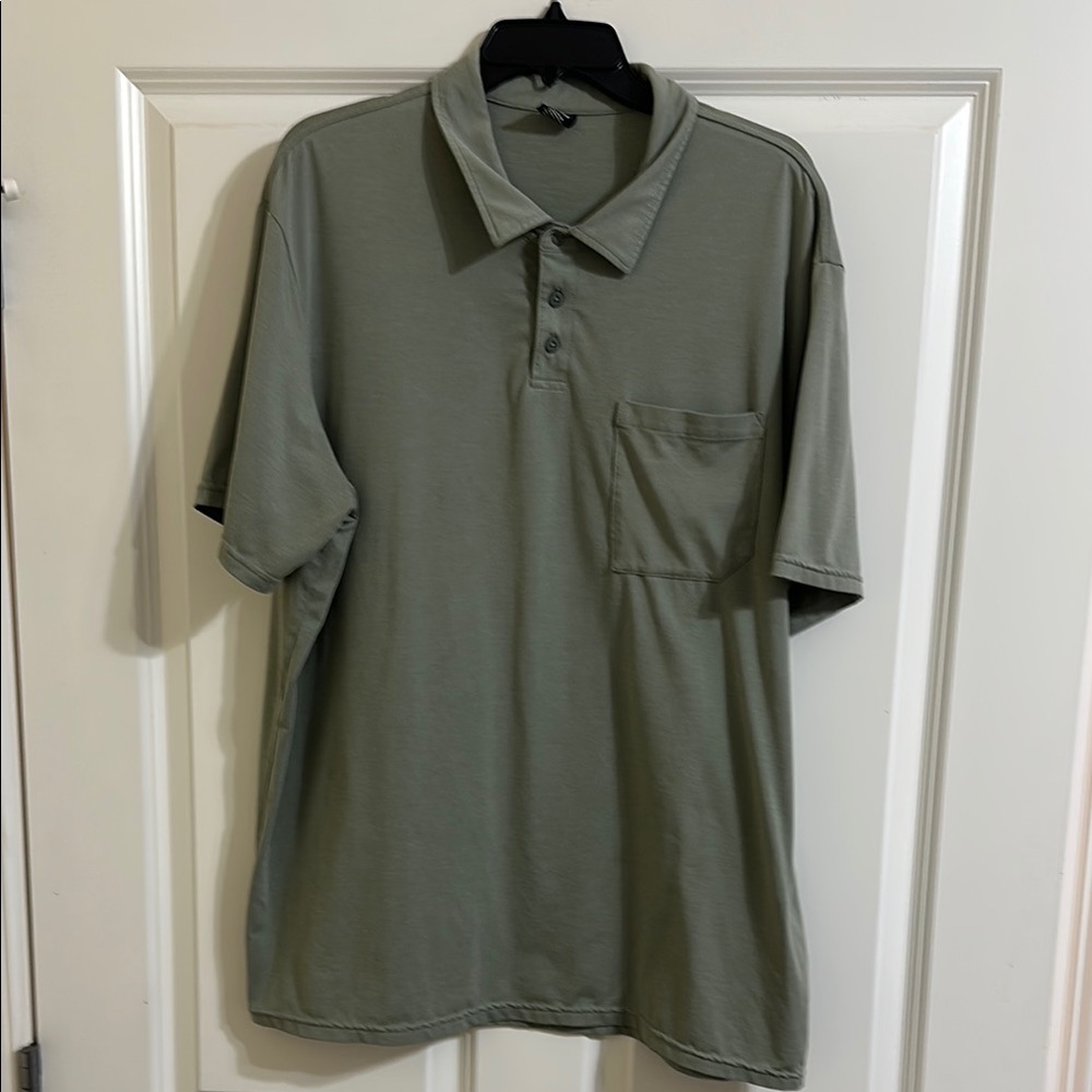 REI Green Polo Shirt Classic‎ Design Cotton Blend